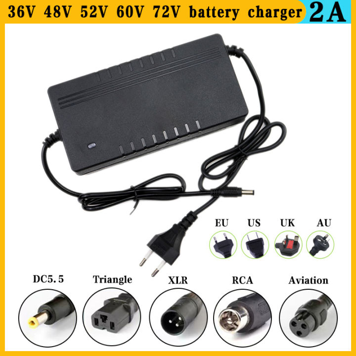 67.2V/ 60V 2A Li-ion Power E-Bike Scooter Lithium Battery Charger XLR  Adapter US