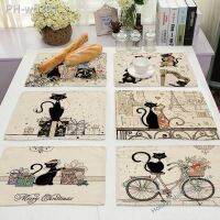 Cotton Linen Kitchen Placemat Table Mat Coaster Bowl Cup 42x32cm Home Decor