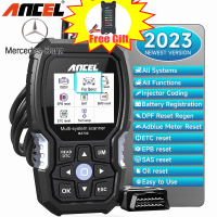 ANCEL BZ700 OBD2เครื่องสแกนเนอร์สำหรับ Mercedes/BENZ อ่านทำความสะอาดรหัส Creader ABS SAS TPMS DPF รีเซ็ต ODB2 Gasline/ดีเซลเครื่องยนต์ตรวจสอบทั้งหมด Universal Car Diagnostic Scan Tool