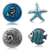 【hot】◆✸  Starfish conch dolphin 18MM snap buttons fit bracelet