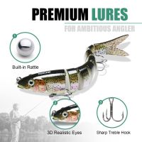 TRUSCEND Luya Bait Multisection Fish Fake Bait for Perch 8 Segment Lifelike Lures Bass Vibration Wide Range of Fishing SpeciesLures Baits