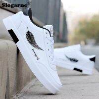 Mens Casual Sneakers Students Spring Summer Leather Casual Shoes New Skateboard Shoes Faux Leather Loafers Trendy Sports Shoes