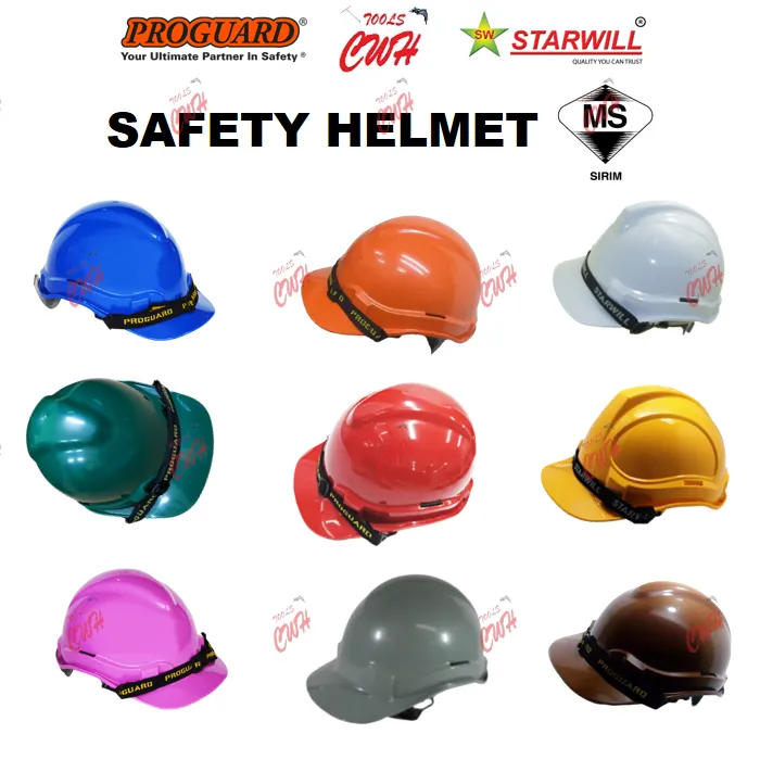 PROGUARD STARWILL INDUSTRIAL SAFETY HELMET (SIRIM APPROVED) BLUE BROWN ...