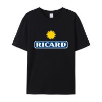 Ricard เสื้อยืด ผ้าฝ้าย แขนสั้น พิมพ์ลายตลก ไซซ์ EU 2000s แฟชั่นฤดูร้อน สําหรับผู้ชาย  K3UQ