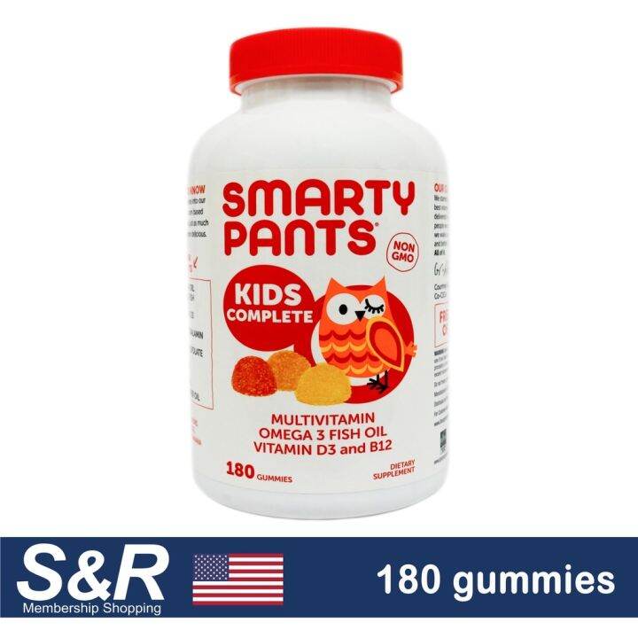 Smarty Pants Kids Multivitamins with Omega 3 Fish Oil Vitamin D3 and