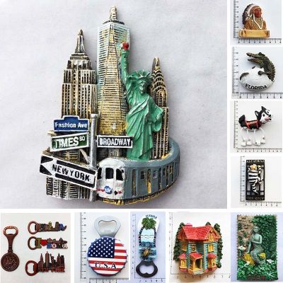 【lz】▫❅  Ímãs de geladeira eua nova york lembrança para turista adesivos magnéticos para geladeira coleção de decorações e presentes
