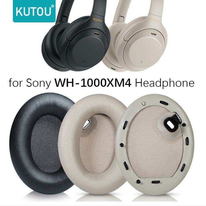 KUTOU Replacement Ear Pads Cushions For Sony WH-1000XM4 Headphone Soft ...