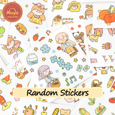 MUYA 2 Pcs Cute Stickers for Journal Decor Decal for Scrapbook Diary DIY
