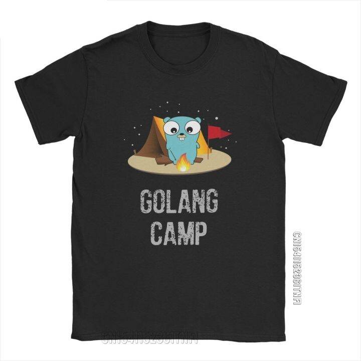 golang-gopher-code-t-shirts-for-men-vintage-pure-cotton-tees-crewneck-classic-short-sleeve-t-shirts-gift-idea-clothes