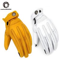 【CW】Uglybros Breathable Comfortable Motorcycle Gloves Sheepskin Outdoor Driving Motorbike Gloves Moto Protective Gloves Long Rides