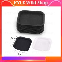 KYLE Wild Shop 5pcs 7cm Mini Square Plastic Plant Flower Pot Trays Garden Office Decor Planter Pots Chassis Tray Succulent Plants Pot