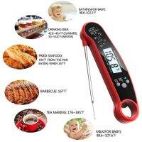 ✕ Red Universal Cooking Food Baking Wireless Probe Thermometer Backlit Display Meat Thermometer Waterproof Kitchenware