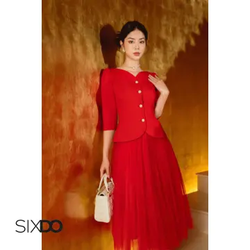2 màu Áo vest nhung chiết eo cổ Peter Pan  Red Velvet  My Way Fashion   Thời trang thiết kế cao cấp
