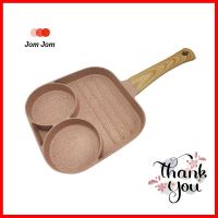 กระทะ 3 ช่อง ด้ามไม้ 18 ซม. KECH CUTE สีชมพู IH3-SECTION FRYING PAN WITH WOODEN HANDLE KECH CUTE 18CM PINK IH **บริการเก็บเงินปลายทาง**