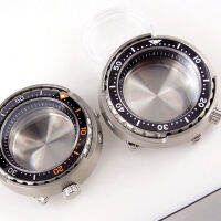 NH36A ปลาทูน่าดำน้ำเหล็กนาฬิกากรณีมงกุฎที่4กรณีกันน้ำ SKX อะไหล่สำหรับ Mod 46.5มิลลิเมตรสีดำบทแหวน