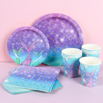【hot】℡¤ Little Decoration Disposable Tableware Happy 1st Birthday Decorations Kids Baby Shower Supplies