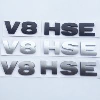 สติกเกอร์ท้ายรถแต่งรถมันวาวสีดำเงินสีเทา V8ตัวอักษรนูนแปะท้ายรถ Hse สำหรับแลนด์โรเวอร์ ดิสคัฟเวอรี่  3 4 Freelander 2