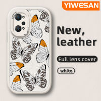 YIWESAN เคสสำหรับ Realme GT Neo 2 GT 2 GT Neo 3T Q5 Pro 5G เคสรูปผีเสื้อดีไซน์ใหม่เคสใส่โทรศัพท์หนังนิ่มเคสมือถือกันกระแทกป้องกันกล้องเลนส์คลุมทั้งหมด