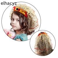 New Children Princess Plush Ball Veil Headband Lace Wreath Hairband For Festival Birthday Party Headwear Kids Hair Accessories