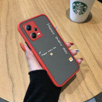 GGK เคสสำหรับ Xiaomi Redmi Note 12 5G Xiaomi Poco X5 5G มีความสุขทุกวันเคสดีไซน์สุนัขน่ารักหลากสีมีน้ำค้างแข็งโปร่งใสแข็งเคสใส่โทรศัพท์ปกหลังแบบเต็มเคสป้องกันกล้อง