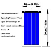 เครื่องชาร์จแผงโซล่า6V แผงโซล่าฟิล์มแผ่นบางแบบยืดหยุ่นแผงโซล่าร์เซลล์เซลล์แสงอาทิตย์สำหรับรถยนต์ Zonnepaneel Diy วิทยาศาสตร์สำหรับเด็ก