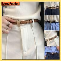 ESTRUS FASHION การออกแบบที่หรูหรา วินเทจ เรโทร สายรัดเอวบาง เข็มขัดชุดกางเกง เข็มขัดรัดเอวโลหะ เข็มขัดหนังแท้