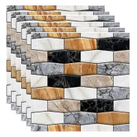 3D Wall Sticker Tile Marbling Brick Self-adhesive Waterproof Kitchen