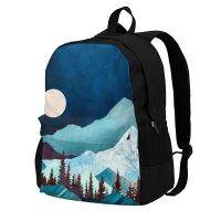 Moon Bay Backpacks moon Universal Polyester Summer Backpack Girl Pattern Bags