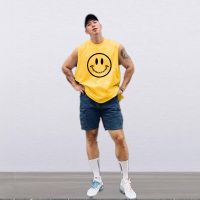 MCPW summer tank top leisure vest male smiling face printed sleeveless T-shirt exercise clothes 220522 d