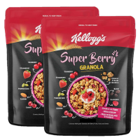 Kelloggs Super Berry Granola เคลล็อกส์ ซุปเปอร์ เบอรี่ กราโนล่า ผสมเบอรี่หลากชนิด 220g. (2แพค)