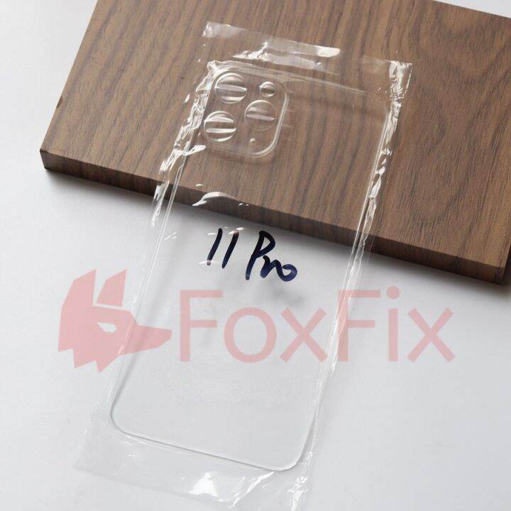 foxfix-กระจกหลังใสสำหรับ8-plus-x-xs-max-xr-11-pro-max-12-mini-12-pro-max-ฝาหลังปิดโทรศัพท์กระจกหลังแผงตัวเรือน