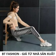 Quần Dài Nữ Thun Phom Rộng Jogger Thể Thao - BT Fashion 1SL+1SN