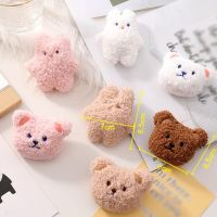 12pcs Cute Cartoon Plush Bear Brooch Girl Clothes Badge Pins Backpacks Pendant Decoration School Student Children Accessories