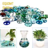 EQUOMT คริสตัลหินของขวัญการตกแต่งด้วยสีผสมหินอ่อนหินก้อนกรวดแบนหินแก้วตู้ปลา