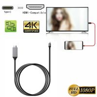 Kabel USB 3.1 Ke HDMI Kompatibel dengan Tipe C Ke HDMI Kabel Adaptor 4K untuk MacBook Kabel Huawei Samsung Galaxy S9/S8 USB-C