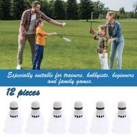 【CW】 12pcs Plastic Badminton Shuttlecock for Practice Shuttlecocks Training Kids Entertainment