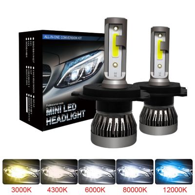 【CW】 Muxall 2PCS 12000LM/PAIR Car Headlight Bulbs H7 H9 H11 Headlamps 9005 HB3 9006 HB4 Lamps 4300K 8000K