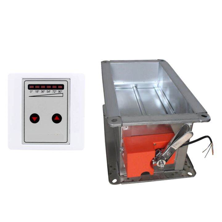 Motorised Damper Square With Switch 220V Air Damper Vent HVAC Manual