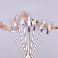 【CW】 1pc Teaser Interactive Rod and Feather Cats toys Stick