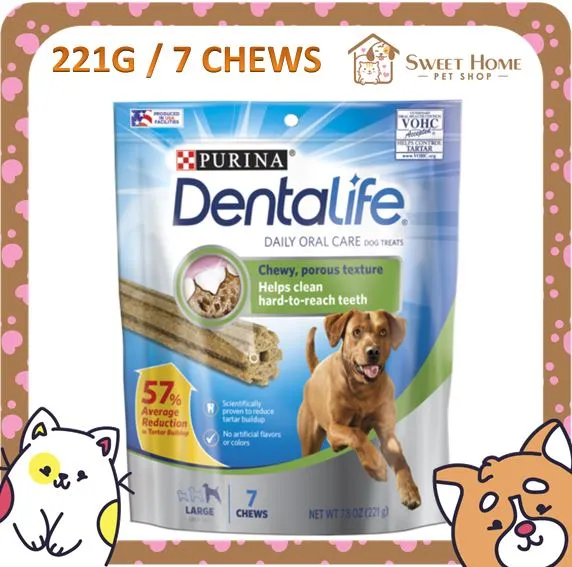 Purina Dentalife Daily Oral Care Dog Treat for Large Dogs (7 Chews