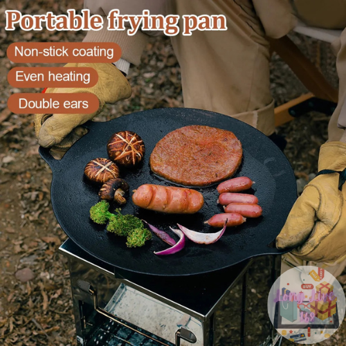 Round Shape BBQ Korean Grill Pan Dine in Style with Our Aluminum
