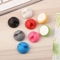 2pcs Rubber Silicone Cable Clip Desk Tidy Organiser Wire Lead USB Charger Mouse Organizer Holder Charger Cable Collector