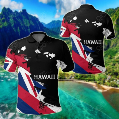 NEW Summer Style 2023 Hawaiian Flag Hawaii Map Nei Polynesian Classic Unisex Adult Polo Shirtsize：XS-6XLNew product，Canbe customization high-quality