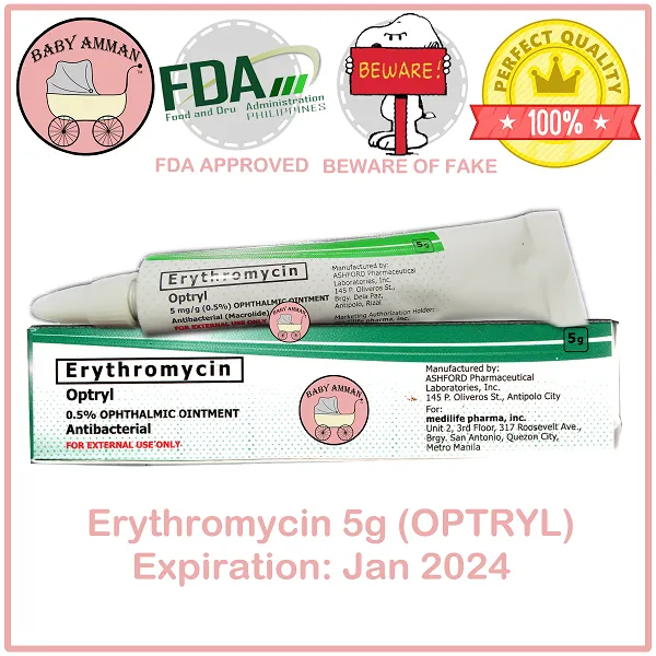 Erythromycin Opthalmic Eye Ointment 5g Lazada Ph