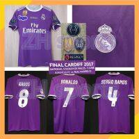 เสื้อกีฬาแขนสั้น ลายทีมฟุตบอล Real Madrid 16/17 2016/2017 BELE11 RONALDO 7 SERGIO Ramos 4