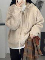 【CW】 Kintted Jackets Hoodies Outwear Knitwear Thick Warm Cardigan Sweater Female