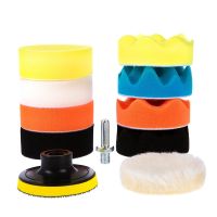 Car Polishing Disc 11Pcs/Set Self-Adhesive Buffing Waxing Sponge 3inch Wool Wheel Polishing Pad For Car Polisher Drill Adapter Adhesives Tape