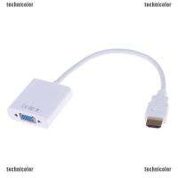 TCPH 1Pcs HDMI to VGA converter adapter HD 1080P White Joie