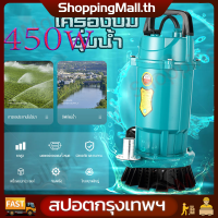 （ส่งฟรีทั่วไทย）450W ปั๊มแช่ 1 นิ้ว ปั๊มจุ่ม ไดโว่ ปั๊มน้ำ ปั๊มแช่ไฟฟ้า ปั๊มน้ำแรงดันสูง เครื่องปั้มนำ้ สูบน้ำขนาดเล็ก 450 วัตต์ ขดลวดทองแดง 100% สายไฟยาว 7 เมตร