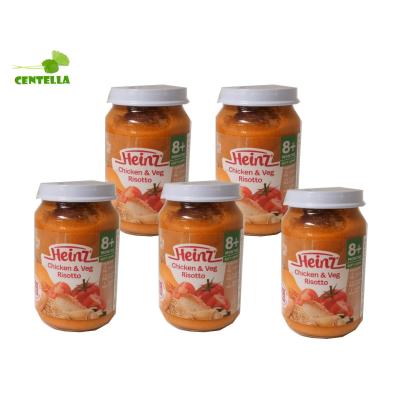 ไฮนซ์ ริซอตโต้ไก่และผัก สำหรับเด็กอายุ 7 เดือน- 3 ปี มีเกลือแร่และวิตามิน 8 ชนิด 170 กรัม 5 กระปุก Risotto Chicken  and Vegetable (Heinz Brand) 170 gram 5 pots for  7 months to 3 yeats
